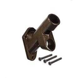 Evergreen Flag Two-Position Cast Iron Bronze Flag Pole Bracket for Your Flag Poles, Flag Pole Hardware for The Home, Patio, Lawn, Yard Weather Safe and Durable