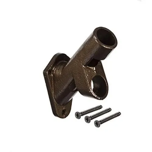 Evergreen Flag Two-Position Cast Iron Bronze Flag Pole Bracket for Your Flag Poles, Flag Pole Hardware for The Home, Patio, Lawn, Yard Weather Safe and Durable Evergreen Flag Two-Position Cast Iron Bronze Flag Pole Bracket for Your Flag Poles, Flag Pole Hardware for The Home, Patio, Lawn, Yard Weather Safe and Durable