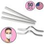 Metal Nose Strip for Masks 50 PIECES Wire Bridge mask Making Supplies Aluminum Nose Strips for mask Bendable Nose Strips Flat Wire Ships Same Day Amazon PRIME