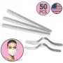 Metal Nose Strip for Masks 50 PIECES Wire Bridge mask Making Supplies Aluminum Nose Strips for mask Bendable Nose Strips Flat Wire Ships Same Day Amazon PRIME