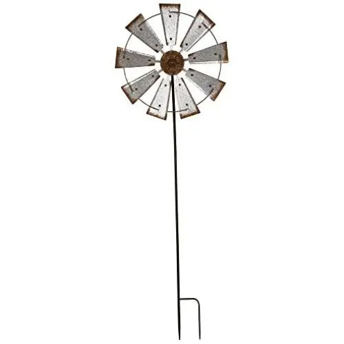 Glitzhome 68.5'' H Galvanized Windmill Yard Stake Outdoor Metal Stick Art Ornament Decor Indoor Wall Signs Rustic Decor for Lawn Yard Patio Glitzhome 68.5'' H Galvanized Windmill Yard Stake Outdoor Metal Stick Art Ornament Decor Indoor Wall Signs Rustic Decor for Lawn Yard Patio