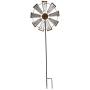 Glitzhome 68.5'' H Galvanized Windmill Yard Stake Outdoor Metal Stick Art Ornament Decor Indoor Wall Signs Rustic Decor for Lawn Yard Patio