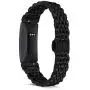 Shangpule Compatible for Fitbit Inspire HR / Inspire 2 / Inspire Bands , Stainless Steel Metal Replacement Wrist Band for Fitbit Inspire Women Man Large Small (Black)