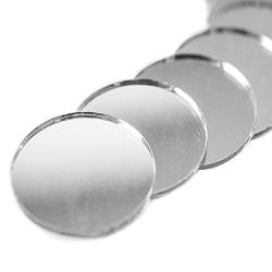 Mini 1'' Inch Small Round Glass Mirror Circles for Arts & Crafts Projects, Traveling, Framing, Decoration (50 Pieces)