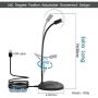 USB Desktop Microphone with Mute Button, Plug&Play Condenser, Computer, PC, Laptop, Mac, PS4 Mic LED Indicator -360 Gooseneck Design -Recording, YouTube, Gaming, Streaming (Omnidirectional-JV601)
