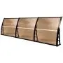 MCombo 40''×120'' Window Awning Outdoor Polycarbonate Front Door Patio Cover Garden Canopy 6055-4012 (Dark Brown) MCombo 40''×120'' Window Awning Outdoor Polycarbonate Front Door Patio Cover Garden Canopy 6055-4012 (Dark Brown)