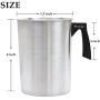 EricX Light Candle Making Pouring Pot, 4 pounds, Dripless Pouring Spout & Heat-Resisting Handle Designed Wax Melting Pot, Aluminum Construction Candle Making Pitcher