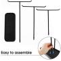 JackCubeDesign Metal 3 Tier Jewelry Display Stand Tree Organizer Necklace Holder Rack Hanger Accessory Tower with Earring Ring Tray Storage for Dresser, Vanity, Tabletop, Bedroom (Black) -MK320D