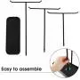 JackCubeDesign Metal 3 Tier Jewelry Display Stand Tree Organizer Necklace Holder Rack Hanger Accessory Tower with Earring Ring Tray Storage for Dresser, Vanity, Tabletop, Bedroom (Black) -MK320D
