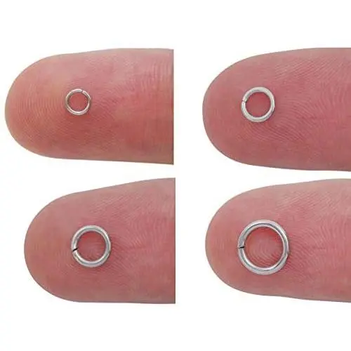ZCNest 800PCS 4mm 5mm 6mm 8mm Stainless Steel Jump Rings, Closed Style, Metal Round Craft Jewelry Ring Finding [4 Size Set]