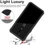 OnePlus 6 case,Simicoo OnePlus 6 Hybrid Metal Bumper Anti-Scratch HD Transparent Gorilla Glass Black Cover Ultra Slim Tough Shockproof Heavy Duty case for OnePlus 6 1+6 (Black, OnePlus 6)