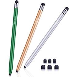 Stylushome Stylus Pens for Touch Screens (3 Pcs), Sensitivity Capacitive Stylus 2 in 1 Touch Screen Pen with 6 Extra Replaceable Tips for iPad iPhone Tablets Samsung Galaxy All Universal Touch Devices