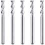 SpeTool 1/8 End Mills for Aluminum 2 Flutes CNC Spiral Router Bits for Aluminum Cut Non-Ferrous Metal Upcut 1.5 inches Long 5 Pieces