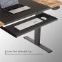 FEZIBO Dual Motor Height Adjustable Electric Standing Desk with Keyboard Tray, 48 x 24 Inch Sit Stand Table with Splice Board, Black Frame/Rustic Brown and Black Top