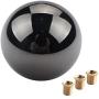 DEWHEL JDM Gun-Black Nickel Round Shift Knob for Both Manual or Automatic Fit Acura Honda Mazda Nissan Toyota 5-Speed 6-Speed