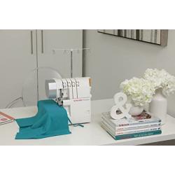 SINGER | ProFinish 14CG754 2-3-4 Thread Serger with Adjustable Stitch Length, & Differential Feed - Sewing Made Easy,White