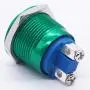 Twidec / 19mm Waterproof Green Metal Shell Momentary Raised Top Push Button Switch 3A/12~250V SPST 1NO Start Button for car Modification Switch（Quality Assurance for 1 Years） M-19-G-G