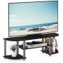 Furinno Turn-S-Tube Wide TV Entertainment Center, Black/Grey