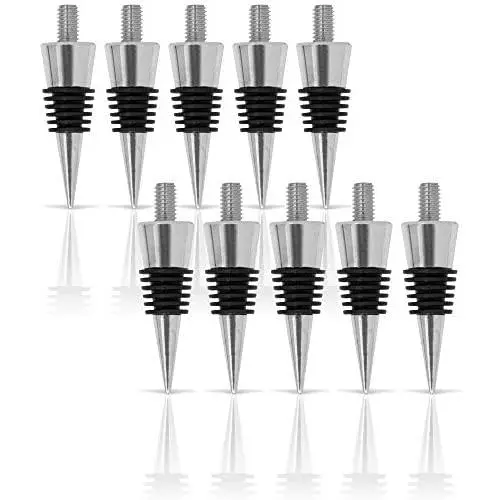 Classic Chrome Style Bottle Stopper with 3/8” x 16 tpi Threaded Post For Attaching Hand Made or Lathe Turned Handles … (10 Chrome Stoppers) Classic Chrome Style Bottle Stopper with 3/8” x 16 tpi Threaded Post For Attaching Hand Made or Lathe Turned Handles … (10 Chrome Stoppers)