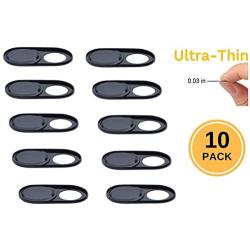 Foretra - Ultra Thin Metal Webcam Cover Privacy Slide for Your Laptop Tablet Avoid Camera Hacking and Protect Your Privacy 10 Pack (BLACK/10PK)