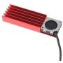 JMT M.2 2280 SSD Heatsinks with 20mm DC5V DC12V 3pin Fan Powerful Cooling Radiator for PCIE NVME SATA M.2 SSD Cooler (DC5V Fan,Red)