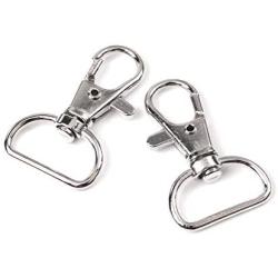 CooBigo 30pcs Metal Swivel Clasps Lanyard Snap Hook Lobster Claw Clasp Jewelry Findings Swivel Trigger Snap Hooks (Webbing Size:3/4''(20mm))#FLQ059-C