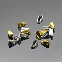 SenseYo 200 PCS DIY Metal Pinch Clip Clasp, Necklace Clasps Pendant Charms Clasps (Gold,Silver