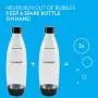SodaStream Black 1L Slim Carbonating Bottles Twin Pack, 1-Liter SodaStream Black 1L Slim Carbonating Bottles Twin Pack, 1-Liter