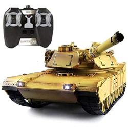 GRTVF 1:8 Crawlers Main Battle RC Tank T90 Metal Version Radio Remote Control Launch Armored Off Road Chariot Infrared Battle Military Toy 2.4G System Gear Box Tracks for Kids Gifts