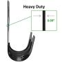 Gardzen 2-Pack Steel Wall-Mounted Heavy Duty Garden Hose Holder, Car Hose Holder, Carrier, Support for Garden Hose Hanger, with A Front Groove for Holding Spray Nozzle