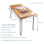 SLEEKFORM Folding Desk Lightweight Portable Wood Table 47''x 24'' | Small Wooden Foldable Workstation for Study Writing Computer PC Laptop | Industrial Rustic & Metal Hairpin Legs | No Assembly Required