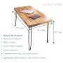 SLEEKFORM Folding Desk Lightweight Portable Wood Table 47''x 24'' | Small Wooden Foldable Workstation for Study Writing Computer PC Laptop | Industrial Rustic & Metal Hairpin Legs | No Assembly Required