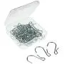 LJY 50 Pieces Clip Type Pot Rack Hanging Grid Hooks S Shaped Metal Hangers with Plastic Storage Box for Kitchen Bedroom Office Wire Shelving Pegboard LJY 50 Pieces Clip Type Pot Rack Hanging Grid Hooks S Shaped Metal Hangers with Plastic Storage Box for Kitchen Bedroom Office Wire Shelving Pegboard
