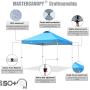 MASTERCANOPY Pop-up Canopy Tent Commercial Instant Canopy with Wheeled Bag,Canopy Sandbags x4,Tent Stakesx4 (10x10,Sky Blue)