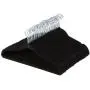 Amazon Basics Slim, Velvet, Non-Slip Clothes Suit Hangers, Black/Silver - Pack of 50