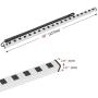 20 Outlet Heavy Duty Metal Socket Power Strip,15-Foot Long Extension Cord with Circuit Breaker. Mounting Brackets Included,Workshop/Industrial use,ETL Certified