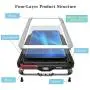 LOVE MEI Samsung Galaxy S10 Case with Built-in Glass Screen Protector Full-Body Wireless Charging Sturdy Hard Cover Shockproof Dustproof Metal and Silicone Heavy Duty Case for Samsung S10 (Silver)
