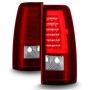 ACANII - For 1999-2006 GMC Sierra 1500 99-02 Chevy Siverado Red LED Tube Tail Lights Lamps