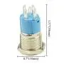 XLX 3 Sets 16mm 5 Pin Metal Momentary Latching Push Button Switch 1NO 1NC Self-Locking 12V DC On Off Stainless Steel Flat Head Waterproof LED Ring Illuminated Switch with Wire Socket Plug