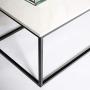 Walker Edison Modern Marble and Metal Frame Open Rectangle Coffee Accent Living Room Ottoman End Table, 42 Inch