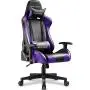 Gtracing Gaming Chair Racing Office Computer Ergonomic Video Game Chair Backrest and Seat Height Adjustable Swivel Recliner with Headrest and Lumbar Pillow Esports Chair,Purple