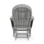 StorkCraft Hoop Glider and Ottoman Cushions, Pebble Gray w/Light Gray