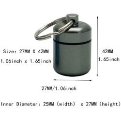 FAYALA Waterproof Aluminum Pill Case Box Aluminum Pill Container Metal Pill Box Case (Blue and Gray)