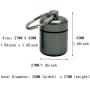 FAYALA Waterproof Aluminum Pill Case Box Aluminum Pill Container Metal Pill Box Case (Blue and Gray)