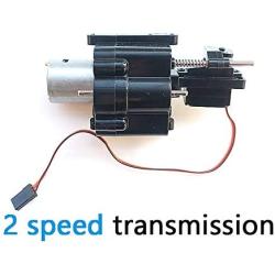 MaxMetal WPL RC Car Split Transfer Speed Gearbox 2 Speed Transmission with 370 Motor+Servo with Metal Drive Shaft for WPL B14 B24 B16 B36 C14 C24