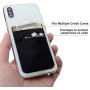 Phone Card Holder Stretchy Lycra Wallet Pocket Credit Card ID Case Pouch Sleeve 3M Adhesive Sticker Compatible with iPhone Samsung Galaxy Android Smartphones - 3Pack Black