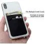 Phone Card Holder for Back of Phone, Stretchy Lycra Wallet Stick On Pocket Credit Card ID Case Pouch Sleeve 3M Adhesive Sticker Compatible with iPhone Samsung Galaxy and More 3Pack - Pink/Black