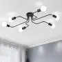 ZEEFO Flush Mount Ceiling Light Modern Art Vintage Sputnik Design Chandelier Metal Black Industrial Lighting Fixtures with 6 Lights E26 Bulb Base Suitable for Kitchen,Dining Room, Bedroom ZEEFO Flush Mount Ceiling Light Modern Art Vintage Sputnik Design Chandelier Metal Black Industrial Lighting Fixtures with 6 Lights E26 Bulb Base Suitable for Kitchen,Dining Room, Bedroom