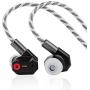 Linsoul Shuoer Tape Pro Composite Electrostatic Dynamic Driver HiFi in-Ear Earphone with Adjustable Bass, Detachable 2Pin Cable for Audiophile Musicians (Black)