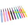 Crochet Hook Set Ergonomic ,Soft Handle Needles for Crocheting 12pcs Yarn Knitting kit with Case ,Coloured 2mm(B)-8mm(L) hooks for arthritic hand Best Gift for Women